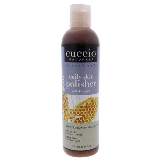 Cuccio Naturale Daily Skin Body Polisher | Soothes And Softens Your Skin | Gentle Exfoliation Process | Lifts Dead Cells From Skin’s Surface - Radiant Skin - Milk & Honey (237 ML)