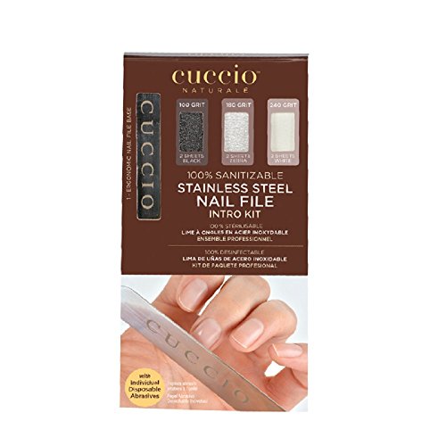Cuccio Stainless Steel Nail File Pro Pack, Color may vary