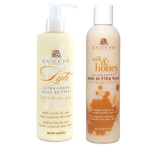 Cuccio Naturale Duo Lyte Ultra-Sheer Body Butter and Wash Milk and Honey by Cuccio