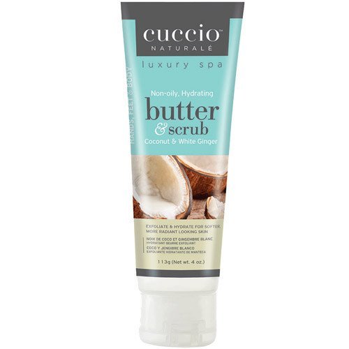Cuccio Naturale - Non-Oily Hydrating Butter & Scrub- Coconut & White Ginger 113 Gms