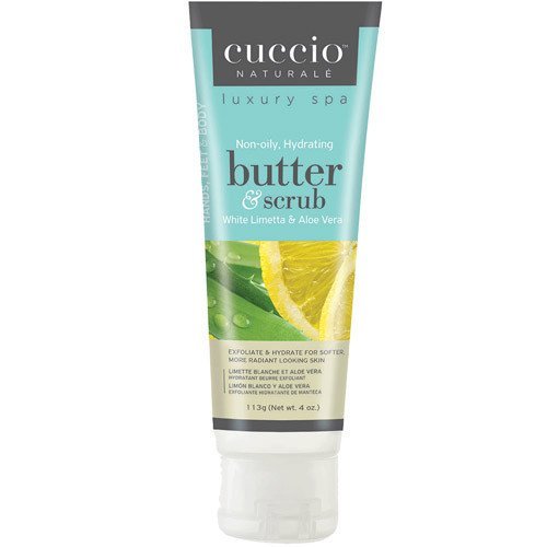 Cuccio Naturale - Non-Oily Hydrating Butter & Scrub- White Limetta & Aloe Vera 113 Gms - Non-Oily Hydrating Butter & Scrub- White Limetta & Aloe Vera 113 Gms