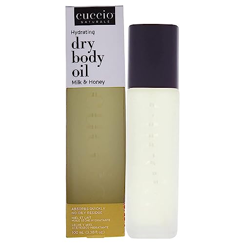 Cuccio Naturale Hydrating Dry Body Oil- Renewing Scented Body Oil-Moisturizing Therapy For Dry Skin Repair- Paraben Free With All Natural Ingredients- Pomegranate And Fig- 100ml (Milk & Honey)