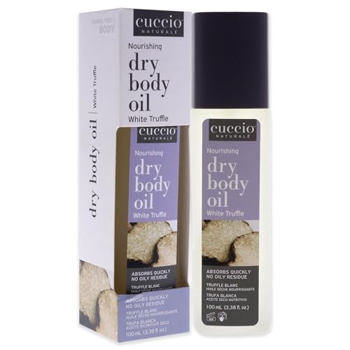 Cuccio Naturale Hydrating Dry Body Oil- Renewing Scented Body Oil-Moisturizing Therapy For Dry Skin Repair- Paraben Free With All Natural Ingredients- Pomegranate And Fig- 100ml (White Truffle)