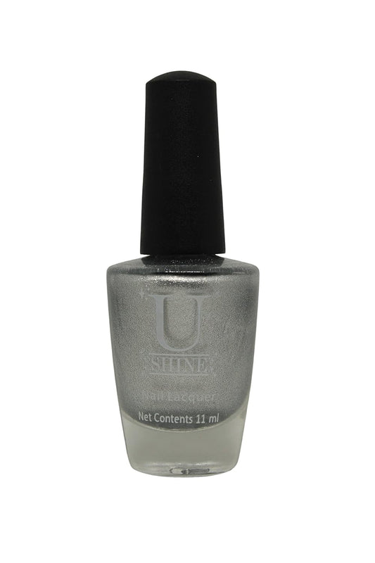 U Shine I'm Silver |Silver Shimmer |11ml |No Paraben, Nail Yellowing, Chipping, Cracking & Long Wear | Vegan & FREE from Harmful Chemicals