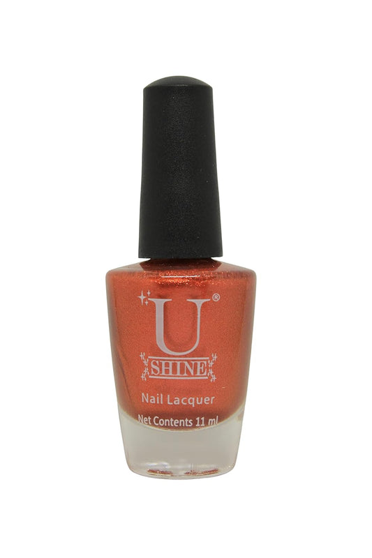 U Shine I'm Copper |Rust Glossy |11ml |No Paraben, Nail Yellowing, Chipping, Cracking & Long Wear | Vegan & FREE from Harmful Chemicals