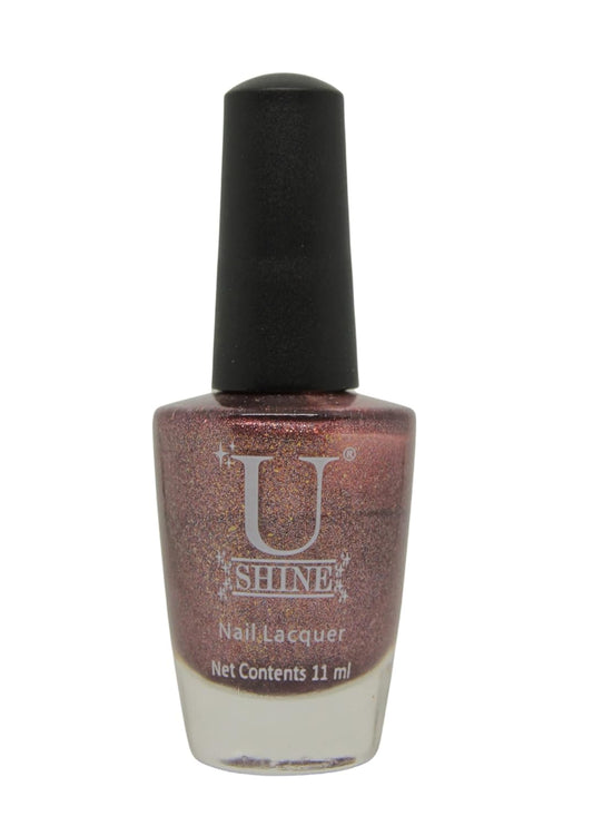 U Shine Dusty Shimmer |Burgundy & Brown Shimmer Shimmer |11ml |No Paraben, Nail Yellowing, Chipping, Cracking & Long Wear | Vegan & FREE from Harmful Chemicals