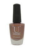 U Shine Paint City Brunette |Brown With Rose Gold Shimmer |11ml |No Paraben, Nail Yellowing, Chipping, Cracking & Long Wear | Vegan & FREE from Harmful Chemicals