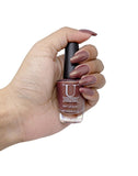 U Shine Paint City Brunette |Brown With Rose Gold Shimmer |11ml |No Paraben, Nail Yellowing, Chipping, Cracking & Long Wear | Vegan & FREE from Harmful Chemicals
