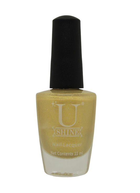 U Shine Pearl Shimmer |Gold Shimmer |11ml |No Paraben, Nail Yellowing, Chipping, Cracking & Long Wear | Vegan & FREE from Harmful Chemicals