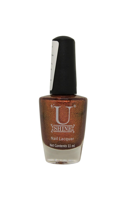 U Shine Bronzed my Cooper |Copper Shimmer |11ml |No Paraben, Nail Yellowing, Chipping or Cracking & Long Wear | Vegan & FREE from Harmful Chemicals