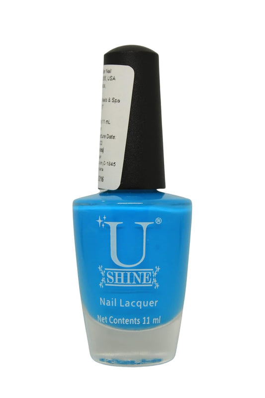 U Shine Maro na Pichkari|Sky Blue|Neon|11ml |No Paraben, Nail Yellowing, Chipping or Cracking & Long Wear | Vegan & FREE from Harmful Chemicals