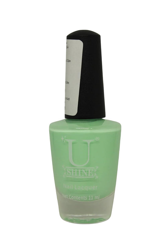 U Shine Gingham Green|Sea Green|Pastel|11ml |No Paraben, Nail Yellowing, Chipping or Cracking & Long Wear | Vegan & FREE from Harmful Chemicals