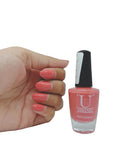 U Shine Coral Shine|Peach|Glossy|11ml |No Paraben, Nail Yellowing, Chipping or Cracking & Long Wear | Vegan & FREE from Harmful Chemicals