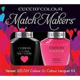 Cuccio Matchmaker - Colour Nail Lacquer & Veneer Gel Polish - Totally Tokyo - For Manicures & Pedicures, Full Coverage - Long Lasting, High Shine - Cruelty, Formaldehyde & Toluene Free - 2 pc