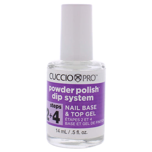 Cuccio Colour Powder Polish Dip System Step 2 and 4, Specially Formulated Resins, Vibrant Finish With Flawless, Rich Color & Durability , Nail Polish Base & Top Gel, 0.5 Fl Oz