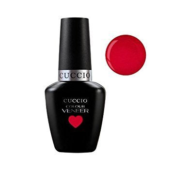 Cuccio - Veneer Gel Nail Polish - Red Lights In Amsterdam - Soak Off Lacquer for Manicures & Pedicures, Full Coverage - Long Lasting, High Shine - Cruelty, Gluten, Formaldehyde & Toluene Free - 13 ml