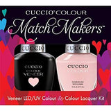Cuccio Matchmaker - Colour Nail Lacquer & Veneer Gel Polish - Bali Bliss - For Manicures & Pedicures, Full Coverage - Long Lasting, High Shine - Cruelty, Formaldehyde & Toluene Free - 2 pc