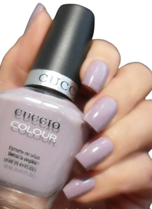 Cuccio Longing For London | Colour Pale Violet with Gray Undertone | 13ml | Long Lasting, Glossy, Vegan | Parben Free | No Yellowing | FREE from harmful Chemicals