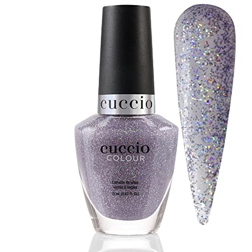 Cuccio Be Spectacular | Glitter Nail Polish | 13ml | Long Lasting, Glossy, Vegan | Paraben Free | No Yellowing | FREE from Harmful Chemicals