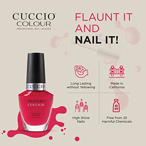 Cuccio Be Spectacular | Glitter Nail Polish | 13ml | Long Lasting, Glossy, Vegan | Paraben Free | No Yellowing | FREE from Harmful Chemicals