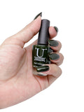 U Shine Ground Under |Deep Green Glossy |11ml |No Paraben, Nail Yellowing, Chipping, Cracking & Long Wear | Vegan & FREE from Harmful Chemicals