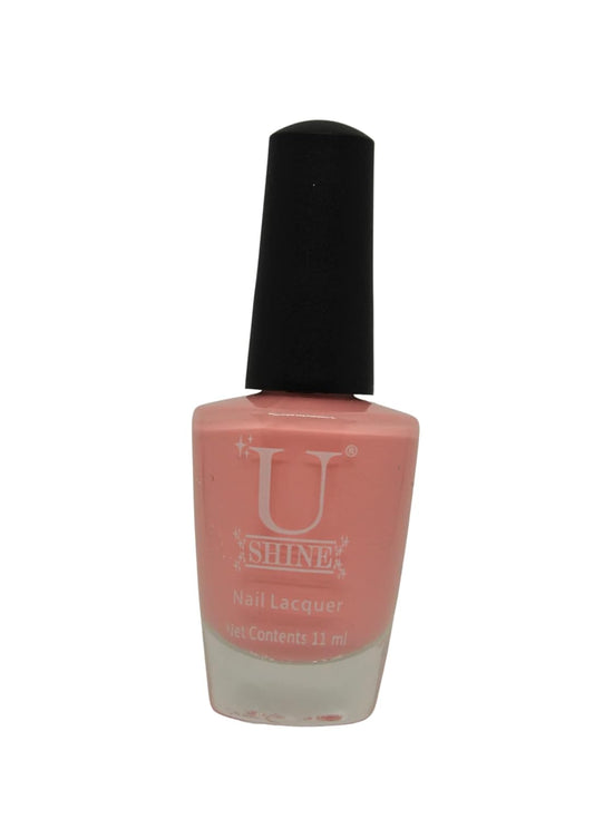 U Shine Rose Baby Pink |Pink Pastel |11ml |No Paraben, Nail Yellowing, Chipping, Cracking & Long Wear | Vegan & FREE from Harmful Chemicals