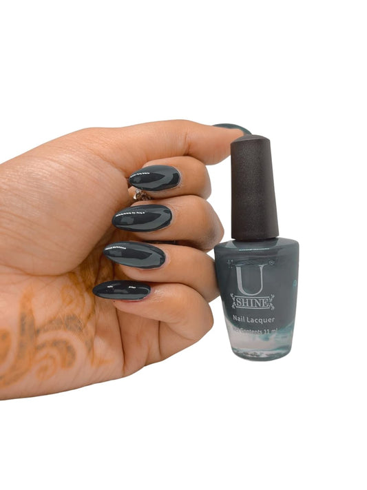 U Shine Just About U |Sea Green Glossy Rainbow |11ml |No Paraben, Nail Yellowing, Chipping or Cracking & Long Wear | Vegan & FREE from Harmful Chemicals