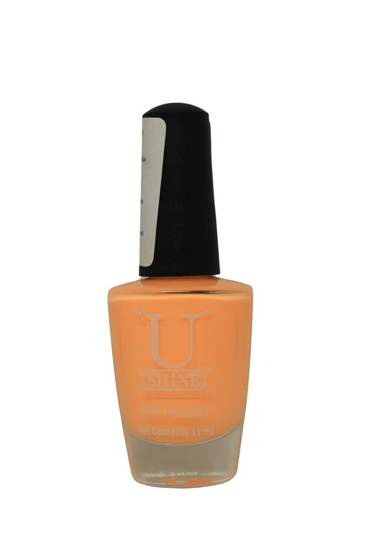 U Shine Pesca|Peach|Pastel|11ml |No Paraben, Nail Yellowing, Chipping or Cracking & Long Wear | Vegan & FREE from Harmful Chemicals