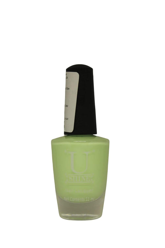 U Shine Finty Minty|Lime Green|Pastel|11ml |No Paraben, Nail Yellowing, Chipping or Cracking & Long Wear | Vegan & FREE from Harmful Chemicals